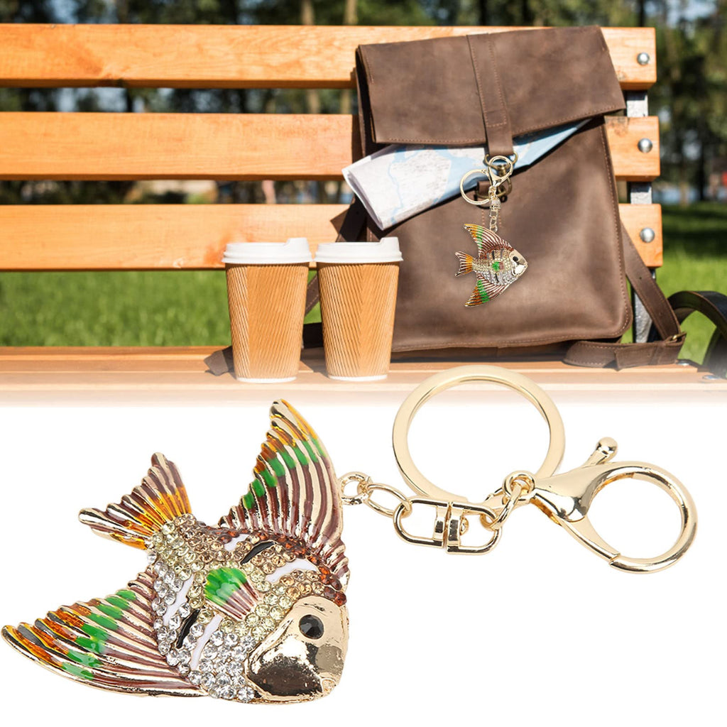 Rhinestone Tropical Fish Keychain Charm for Bags