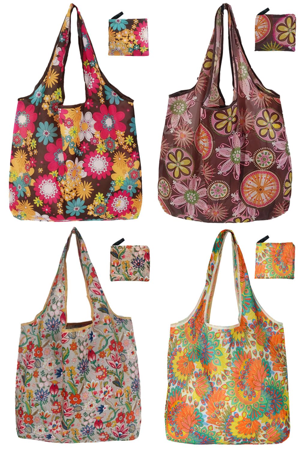 Noilk Reusable Foldable Grocery Tote Bags for Shopping