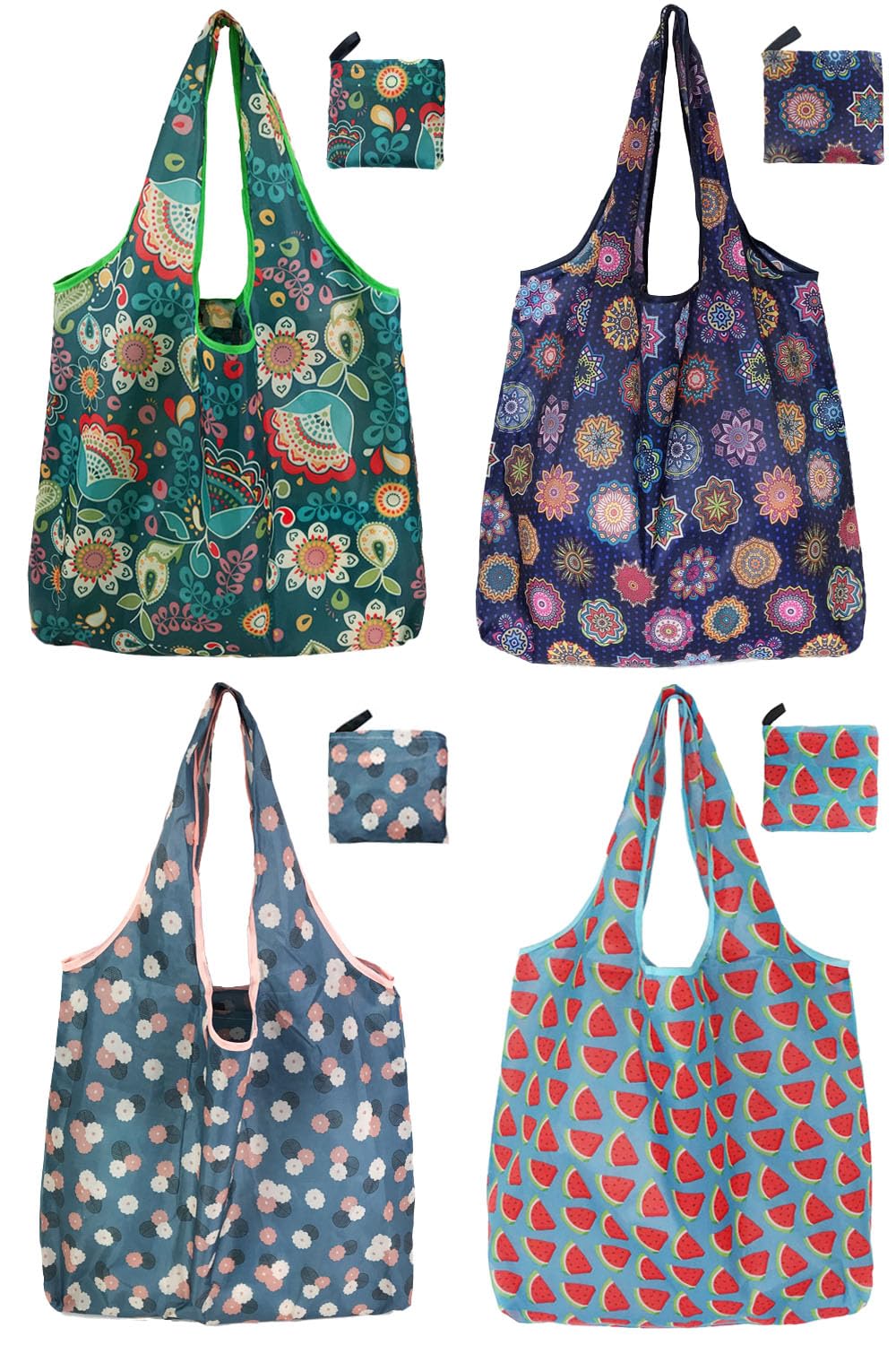 Noilk Reusable Foldable Grocery Tote Bags for Shopping