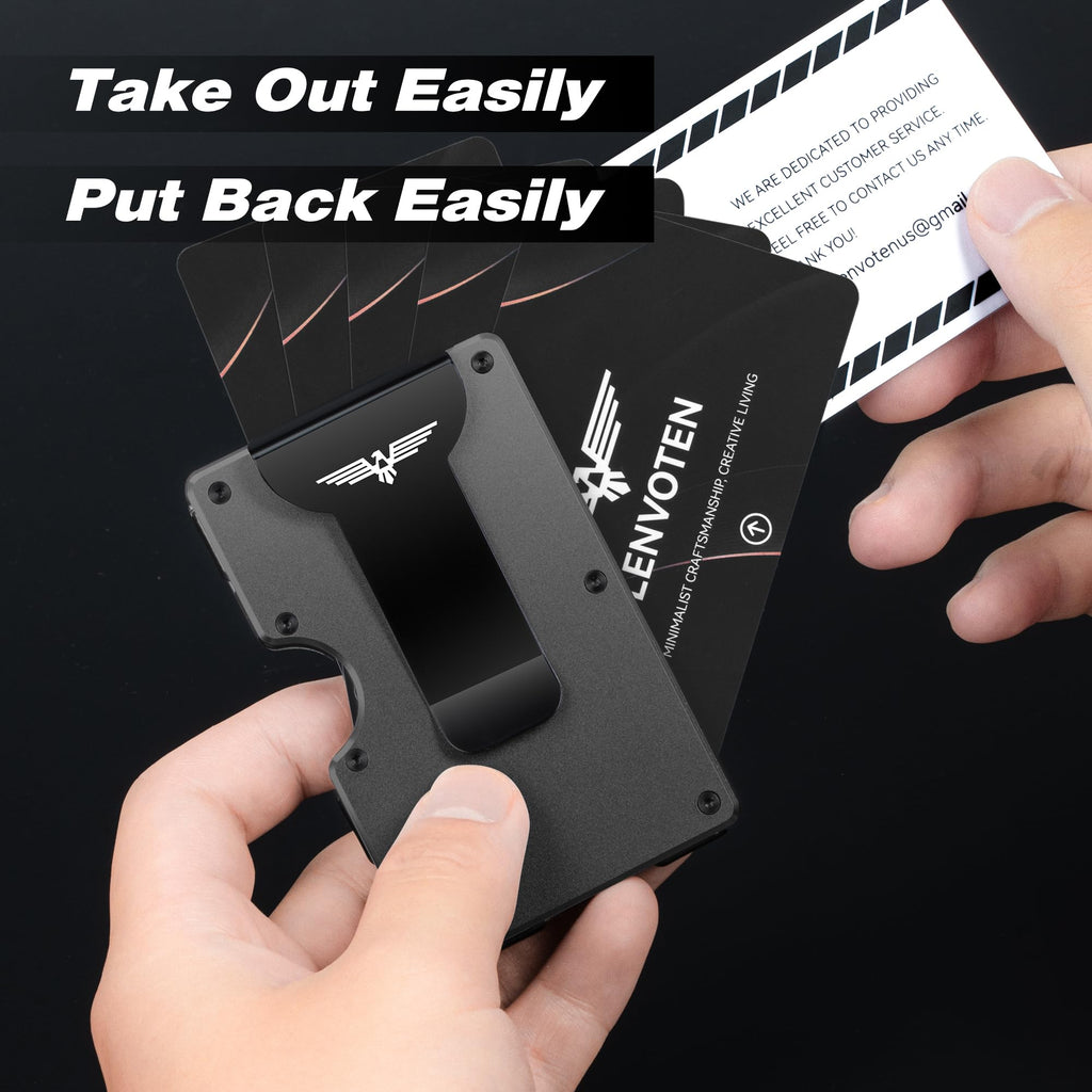 Lenvoten Men's Minimalist RFID Blocking Hinged Wallet