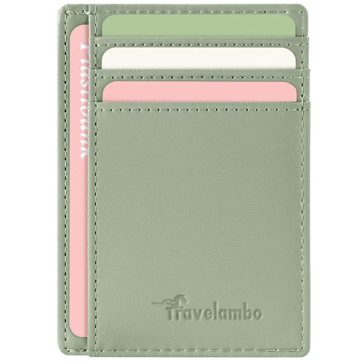 Travelambo Slim Leather RFID Blocking Front Pocket Wallet