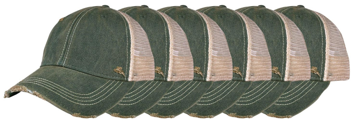 YPO Rhino Vintage Distressed Mesh Back Snapback Cap