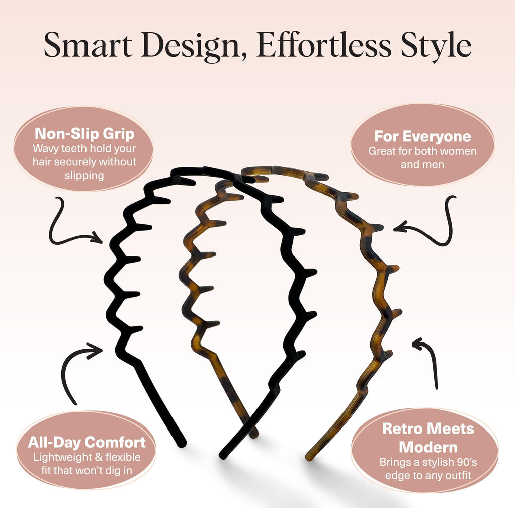 Recycled Plastic Zig Zag Headband for Men and Women