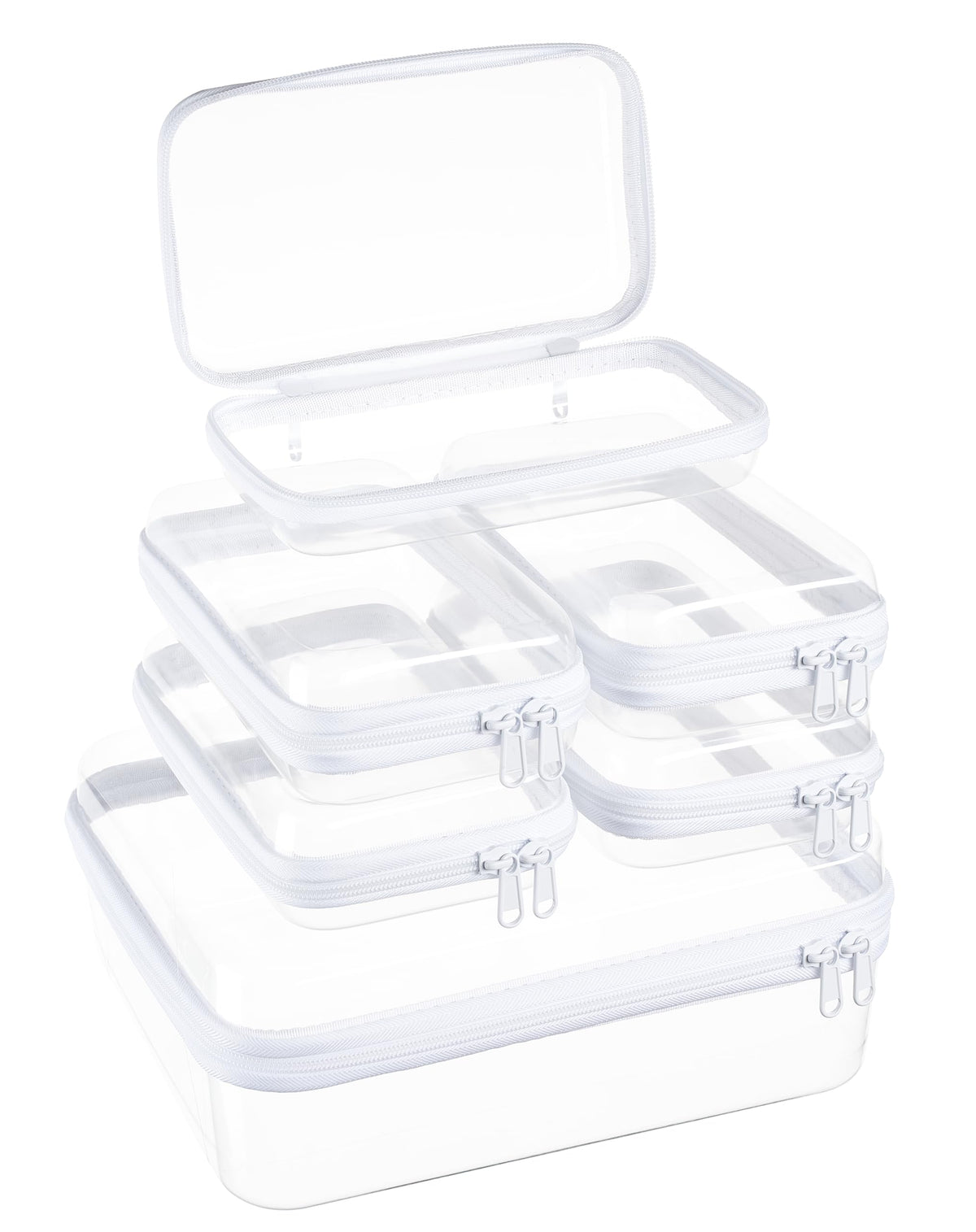 WELPIRT Clear Hard Shell Travel Organizer Pouch