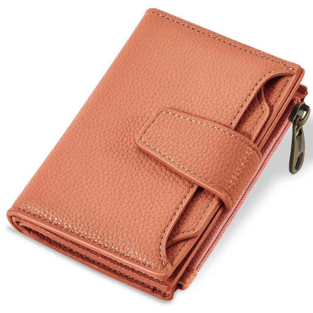 Airkit Women's Compact Leather RFID Bifold Wallet with ID Window