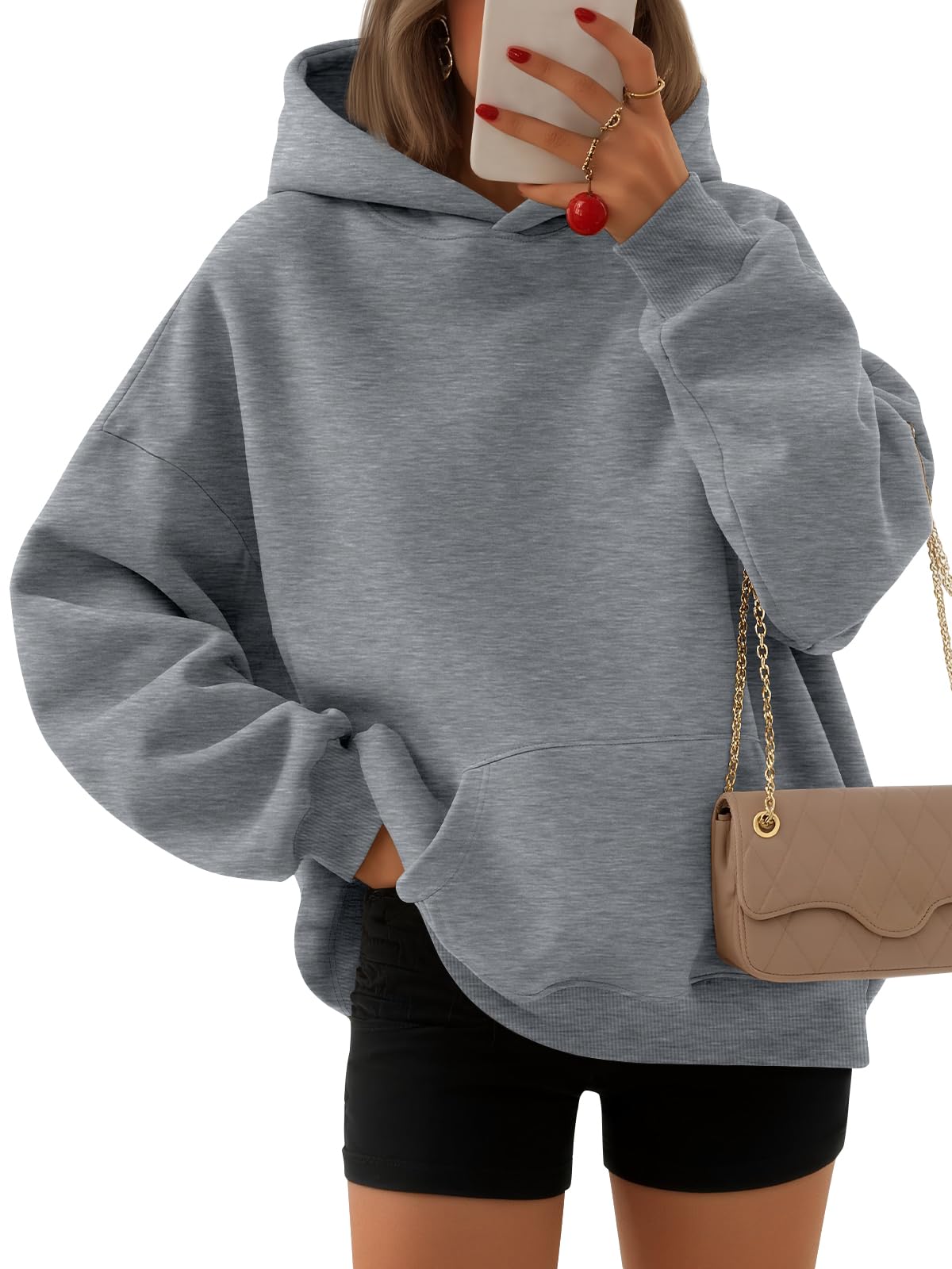 EFAN Women's Oversized Fleece Hoodie Sweatshirt
