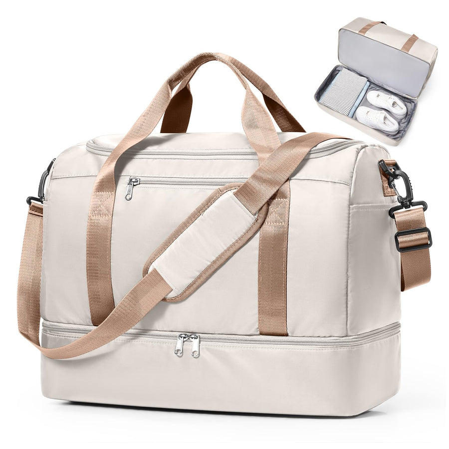 Large Carry-On Weekender Duffle Bag with Shoe Compartment