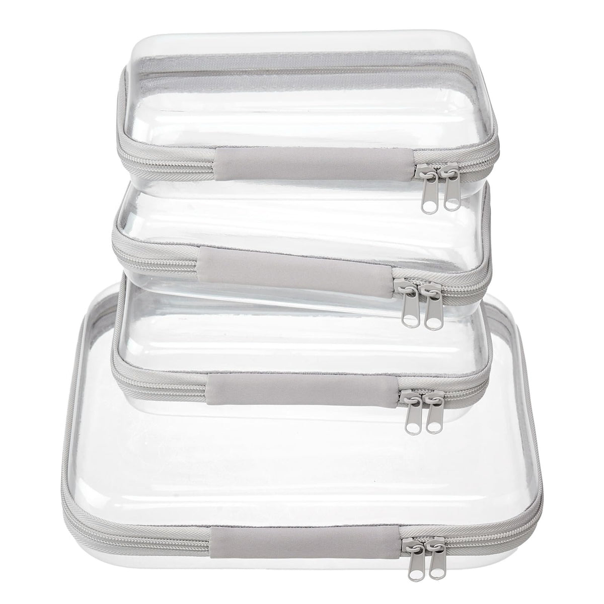 WELPIRT Clear Hard Shell Travel Organizer Pouch