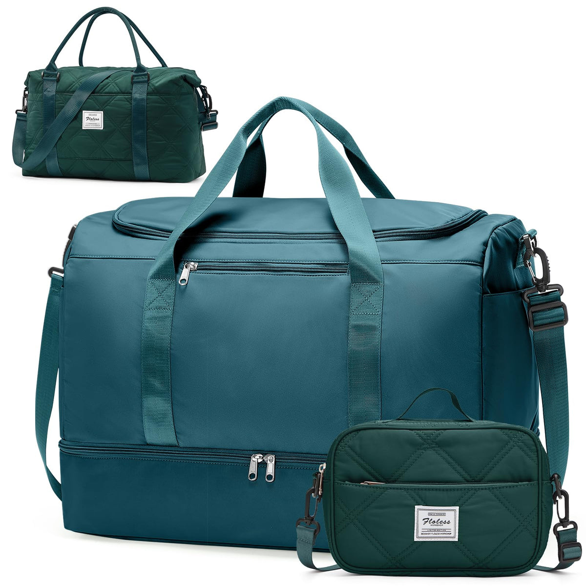 Large Carry-On Weekender Duffle Bag with Shoe Compartment