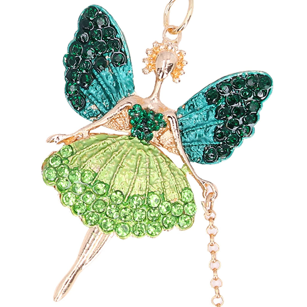 Colorful Rhinestone Angel Keychain Charm for Handbags