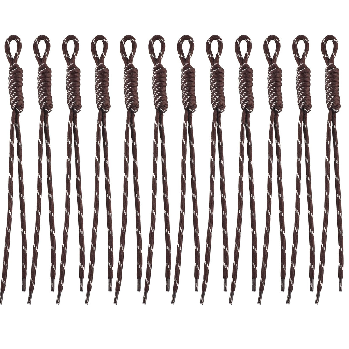 12-Piece Braided Nylon Paracord Keychain Charms for Bags