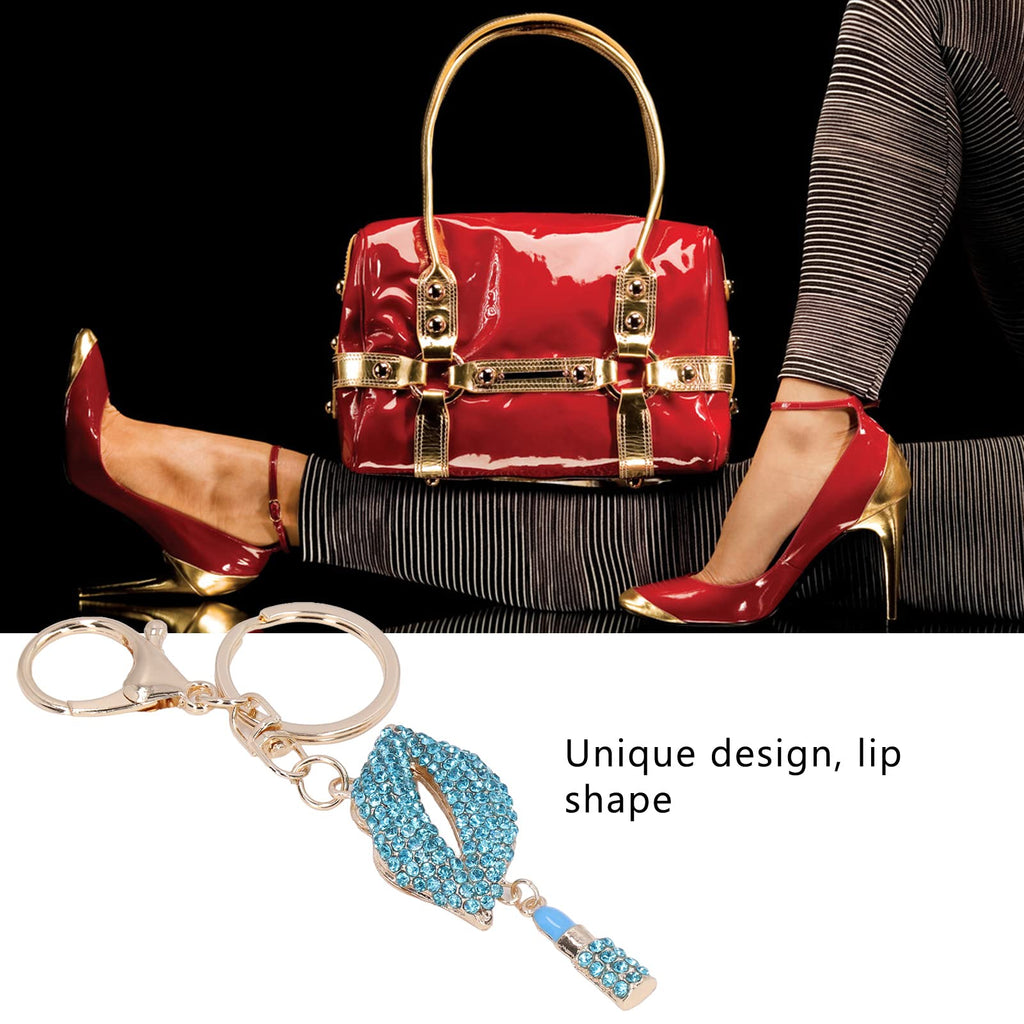 Rhinestone Lip Keychain Charm for Purses and Handbags
