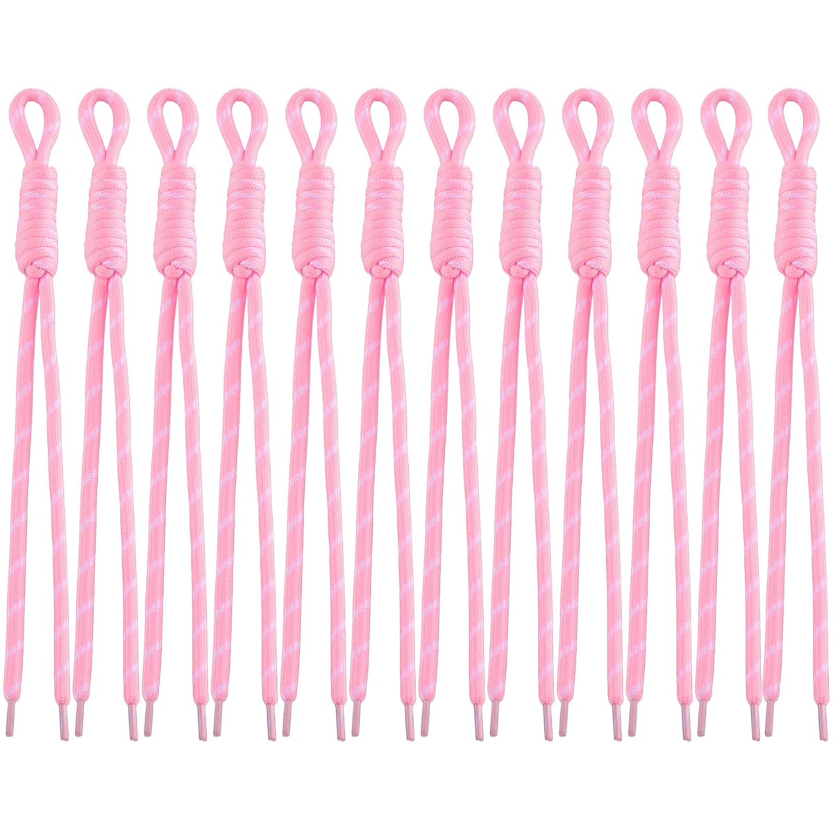 12-Piece Braided Nylon Paracord Keychain Charms for Bags