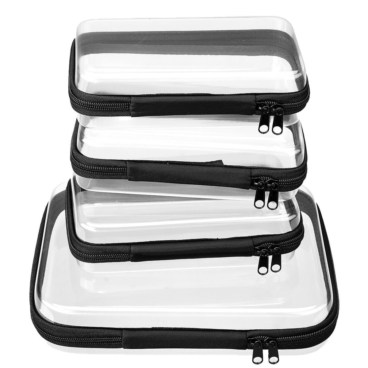WELPIRT Clear Hard Shell Travel Organizer Pouch