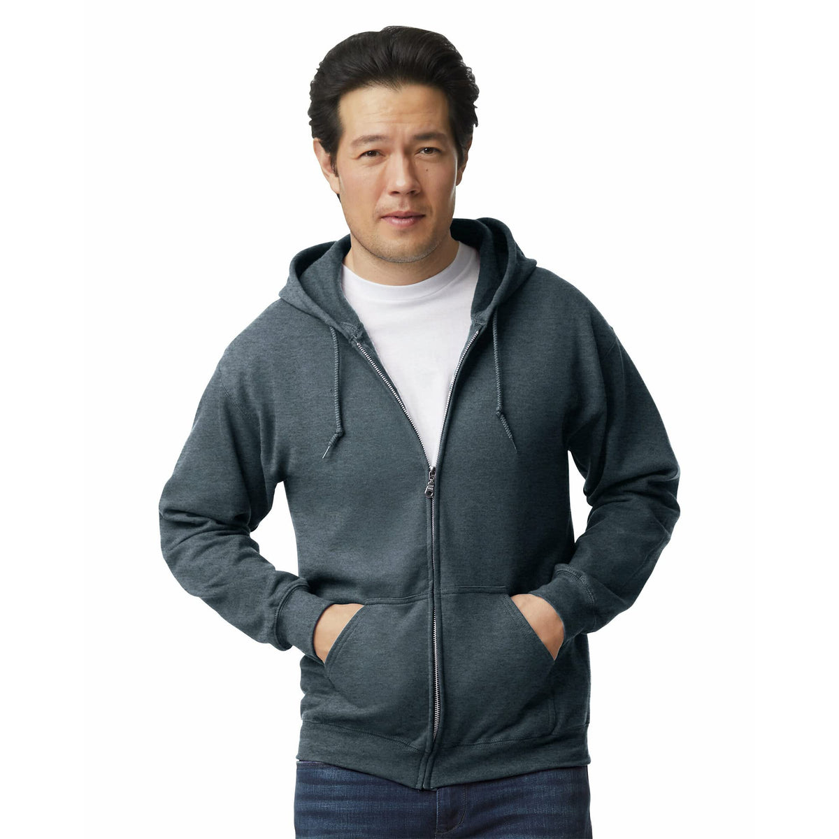 Gildan Unisex Fleece Zip Hoodie Sweatshirt Multipack
