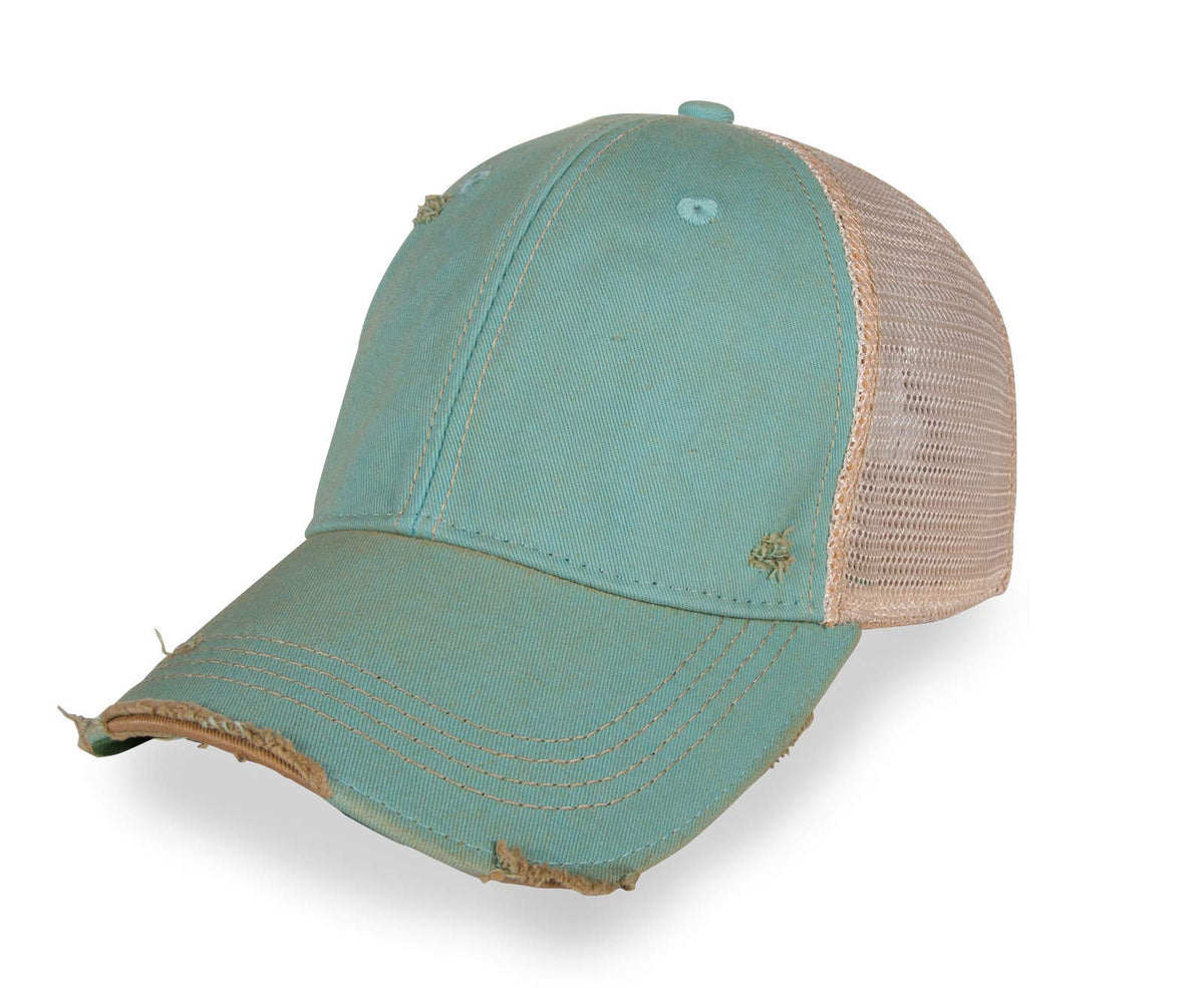 YPO Rhino Vintage Distressed Mesh Back Snapback Cap