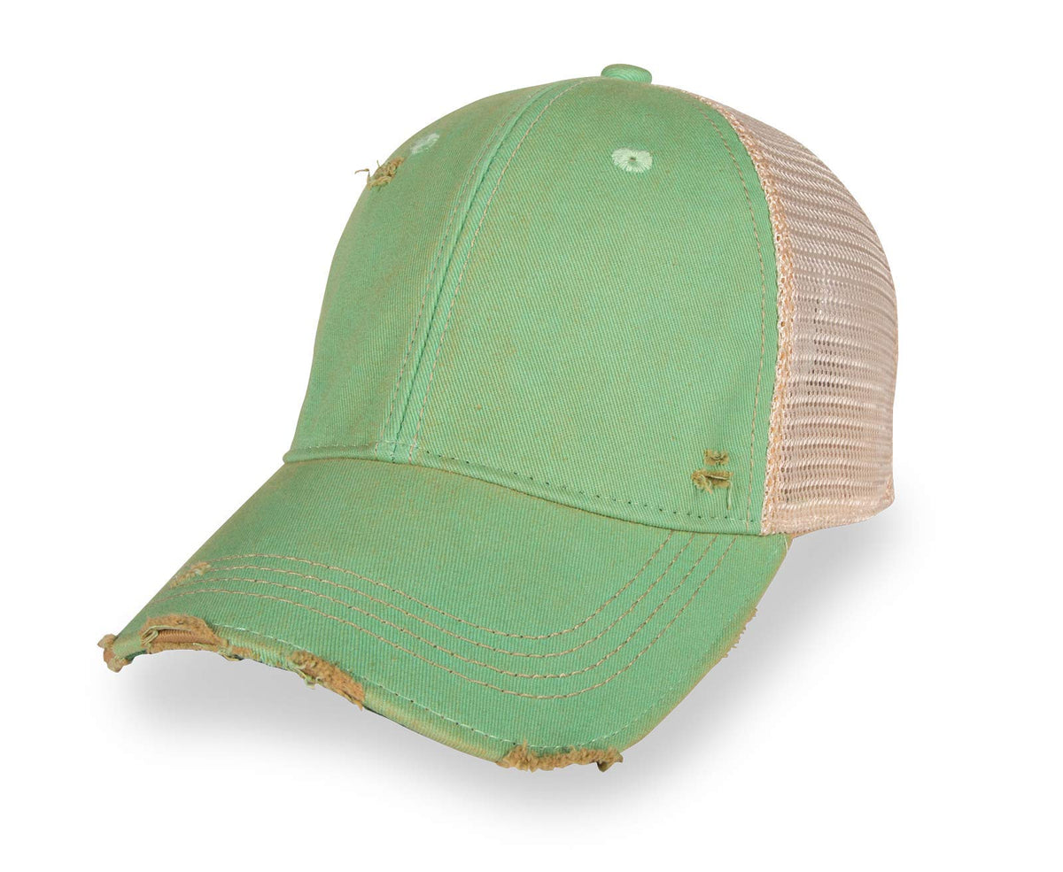 YPO Rhino Vintage Distressed Mesh Back Snapback Cap