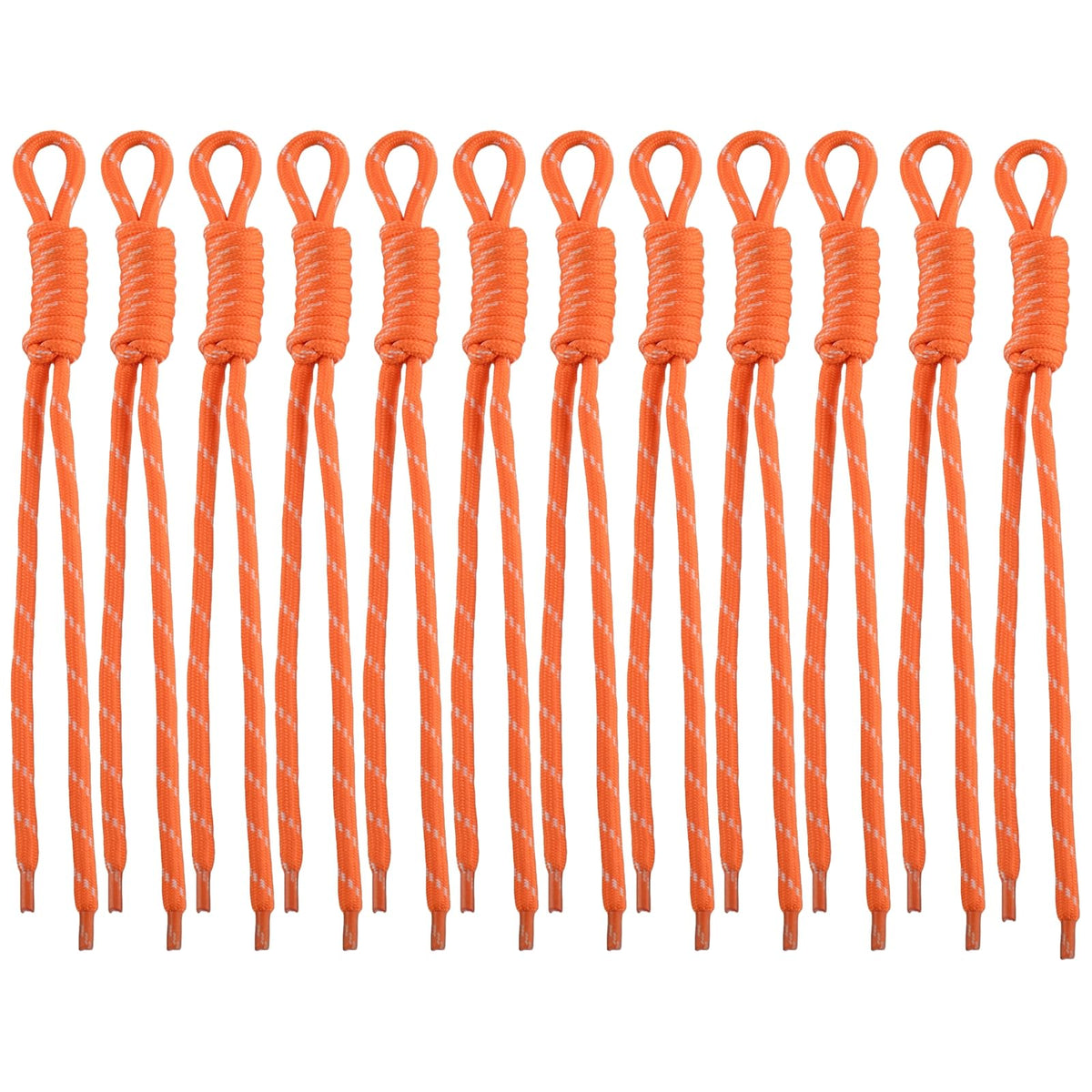 12-Piece Braided Nylon Paracord Keychain Charms for Bags
