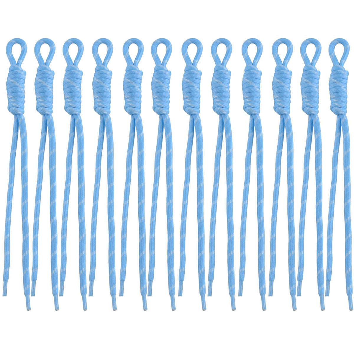 12-Piece Braided Nylon Paracord Keychain Charms for Bags