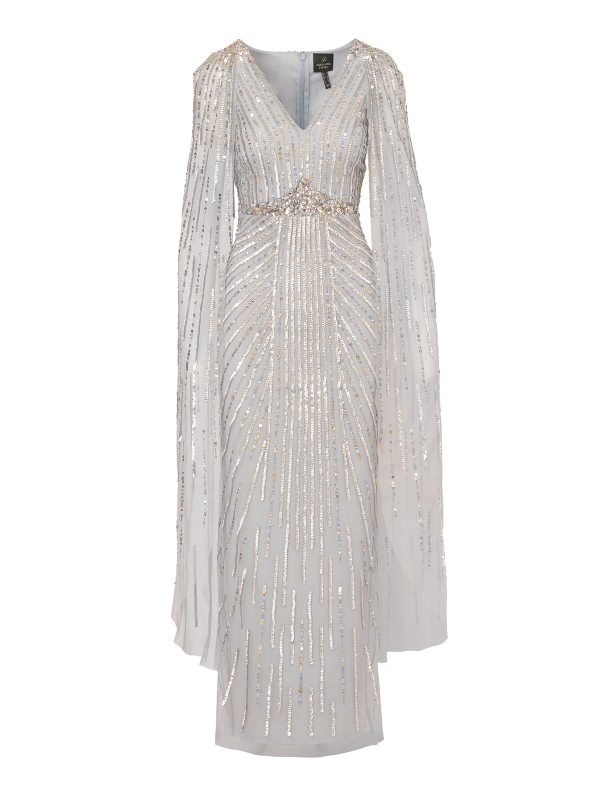 Adrianna Papell Women's Beaded Cape Long Dress