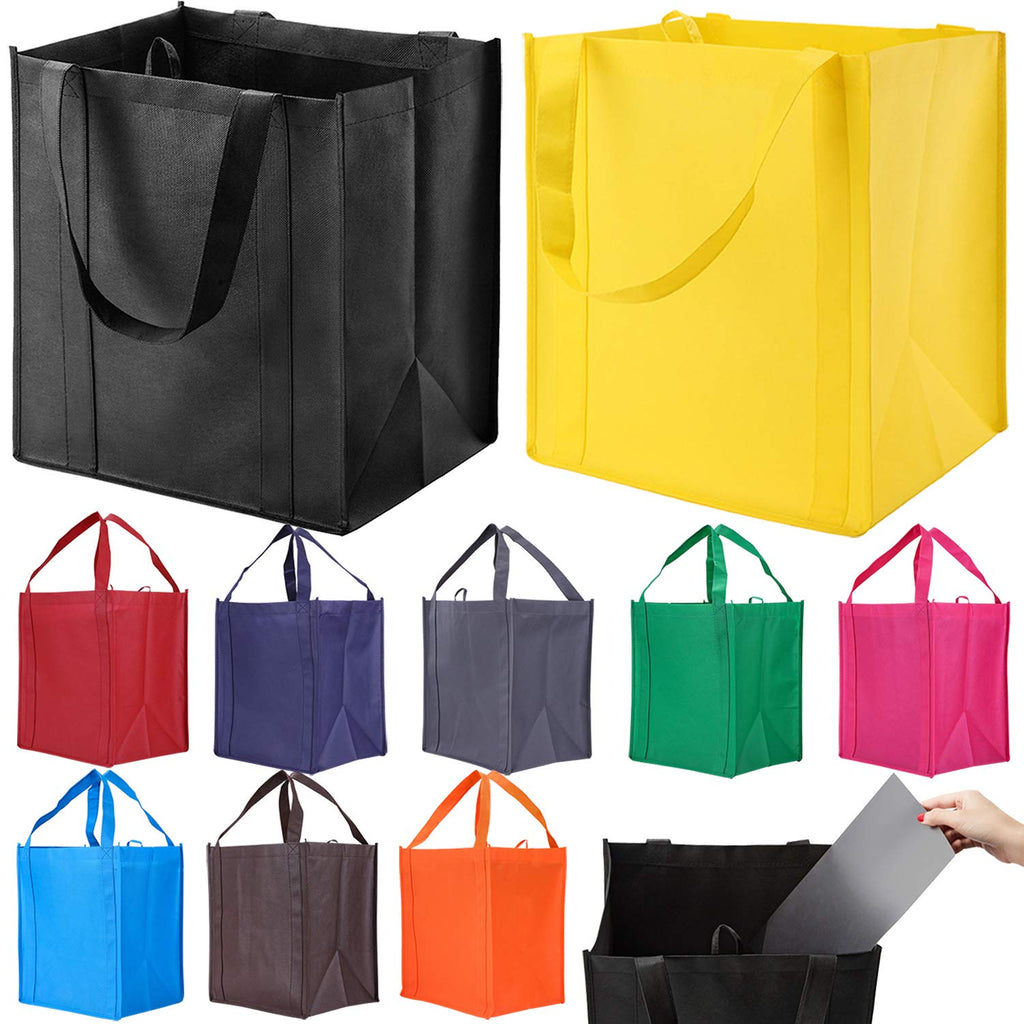 Set of 10 Reusable Grocery Bags Heavy Duty Shopping Bags Large Grocery Totes