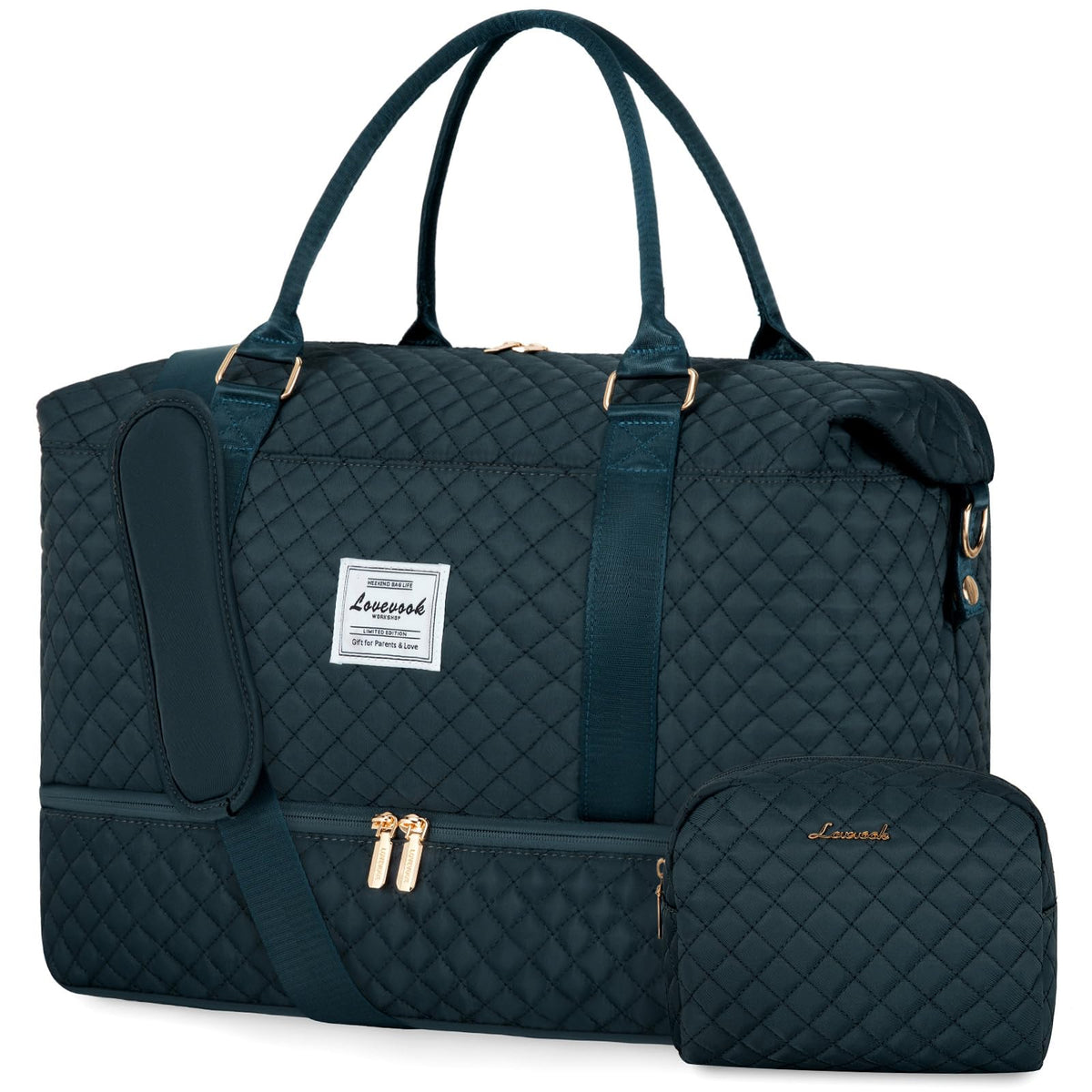 LOVEVOOK Women's Weekender Duffle Bag with Shoe Compartment