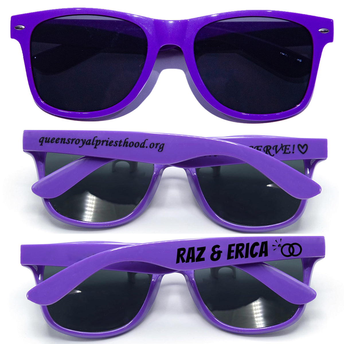 Personalized Custom Sunglasses for Weddings and Party Favors