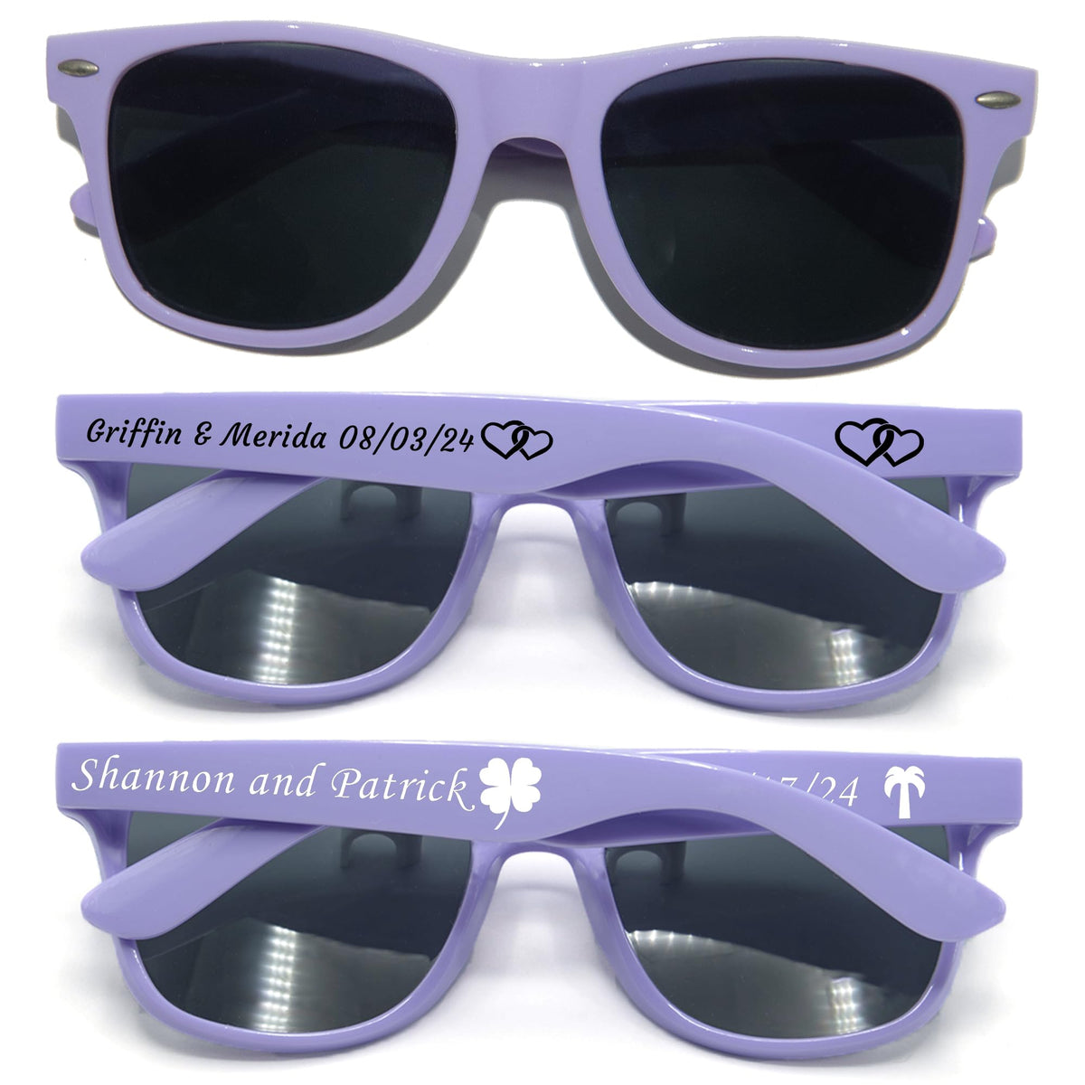 Personalized Custom Sunglasses for Weddings and Party Favors