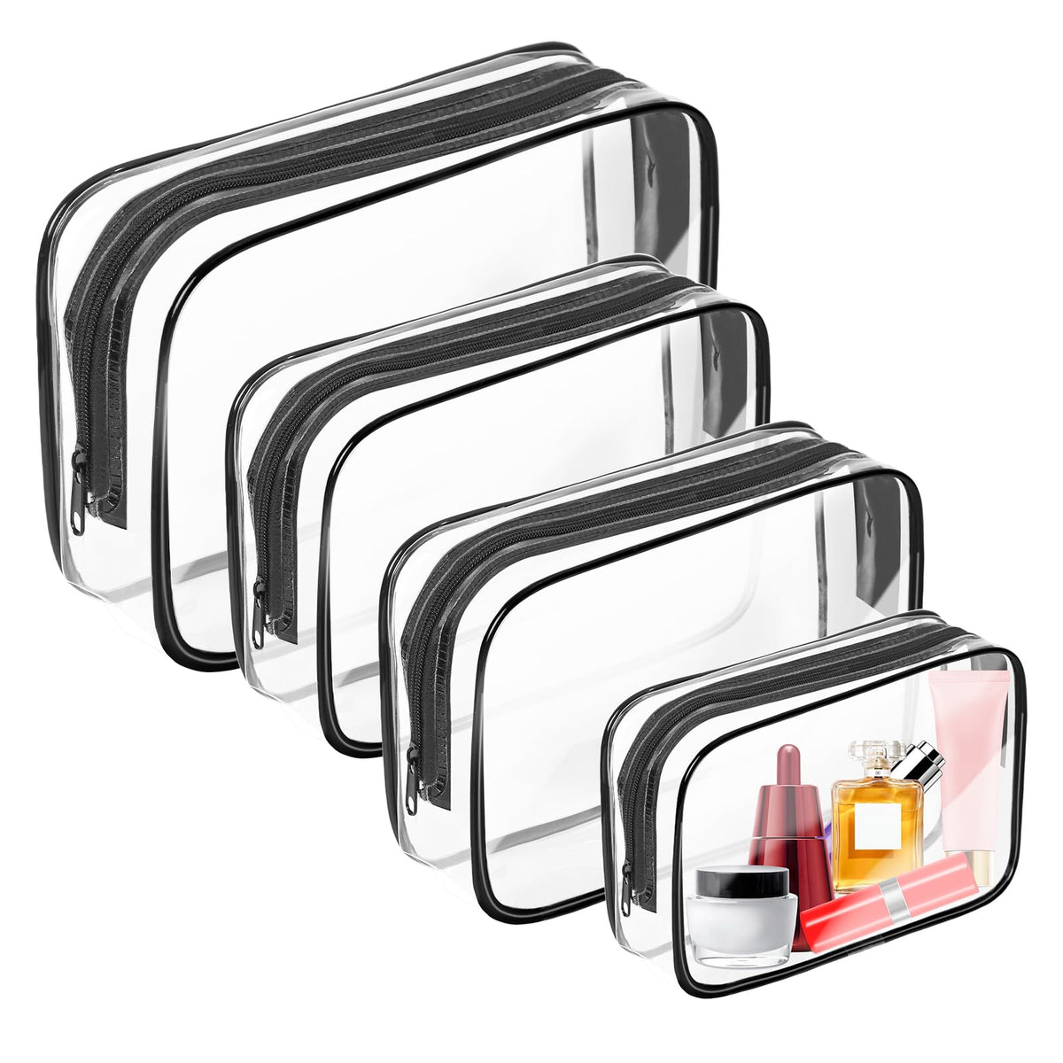 AURUZA TSA-Approved Clear Travel Makeup and Toiletry Bag
