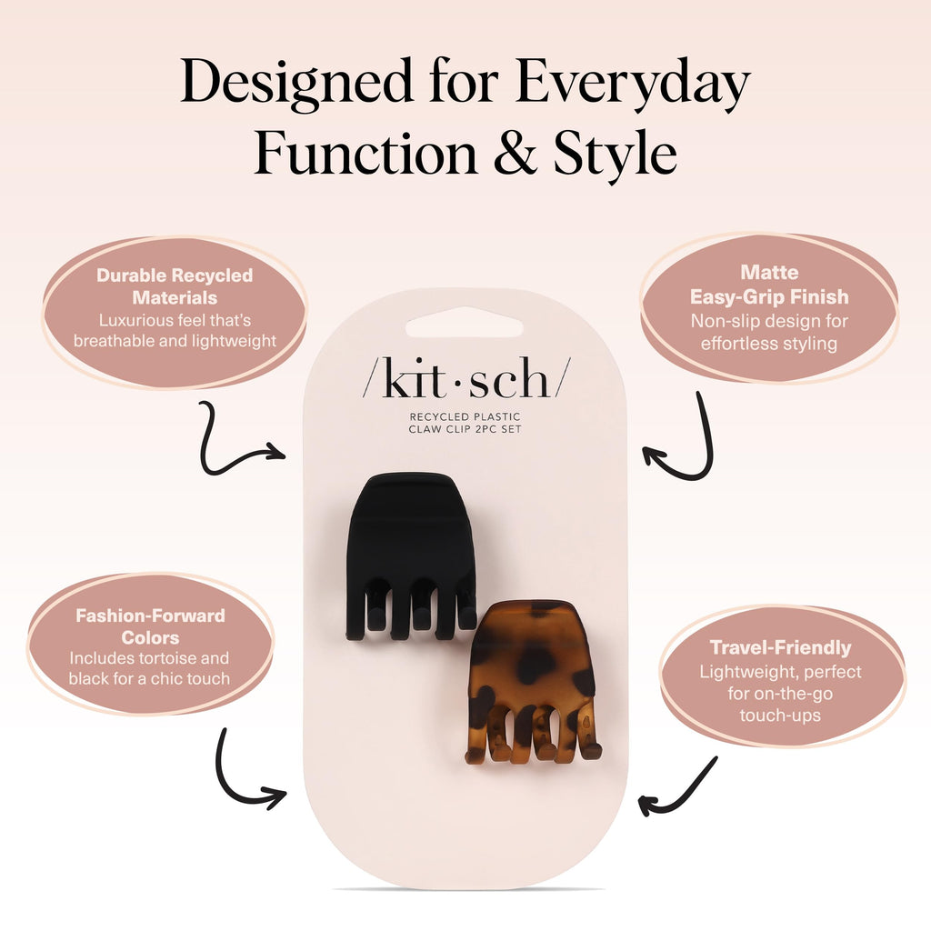 Kitsch Eco-Friendly Medium Claw Hair Clips for Women