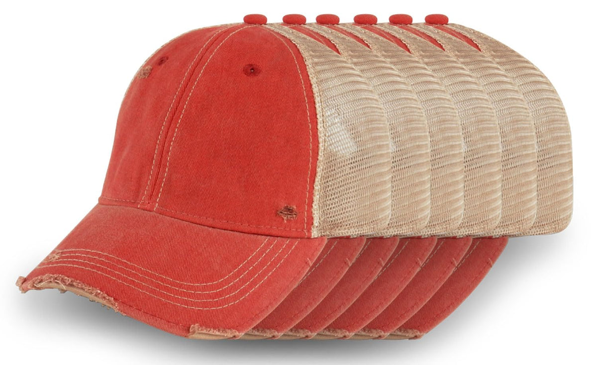 YPO Rhino Vintage Distressed Mesh Back Snapback Cap