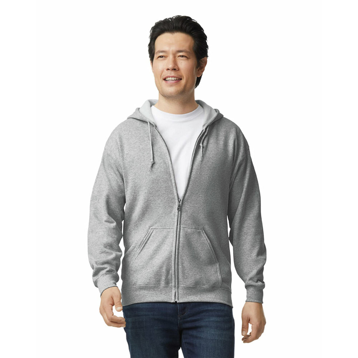 Gildan Unisex Fleece Zip Hoodie Sweatshirt Multipack