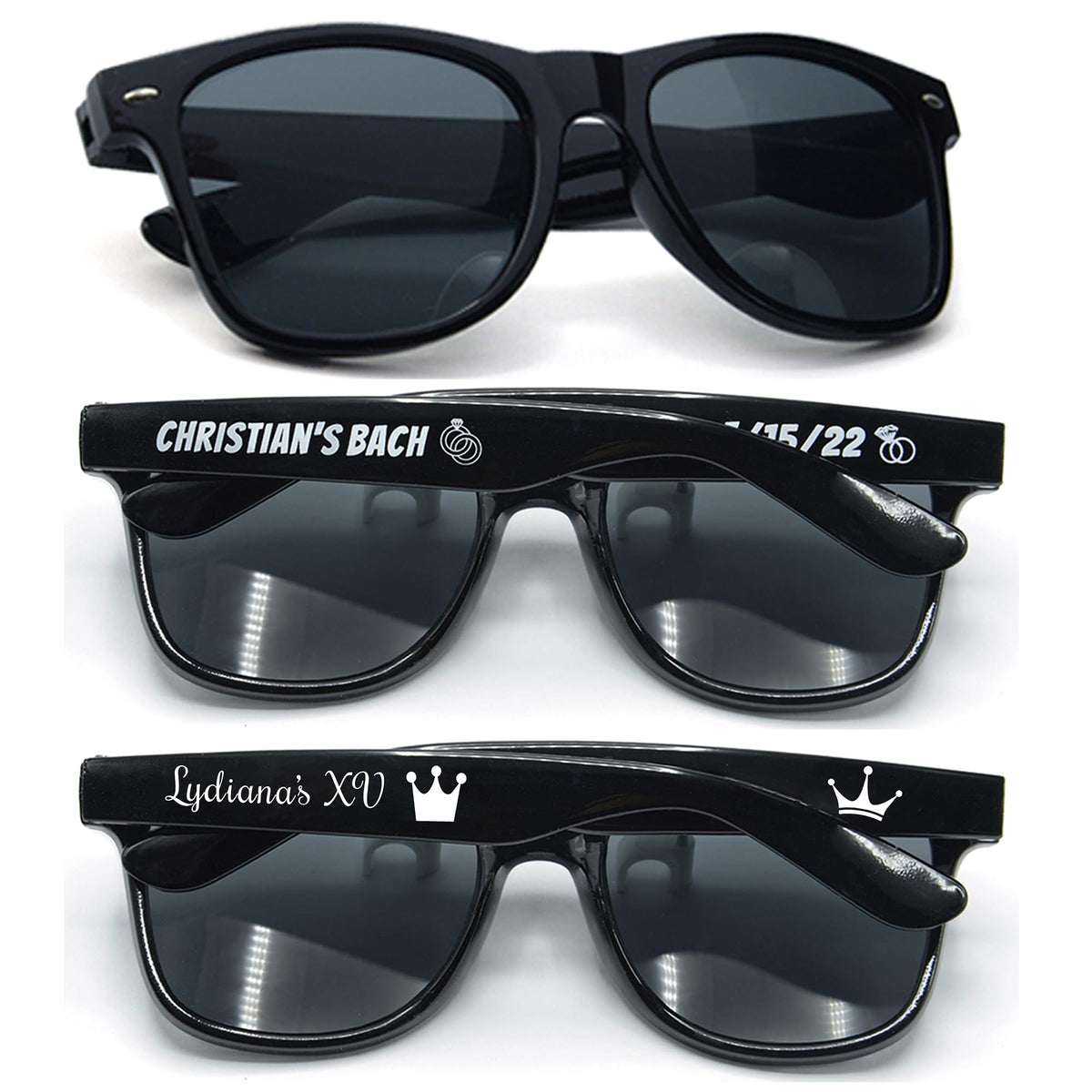 Personalized Custom Sunglasses for Weddings and Party Favors