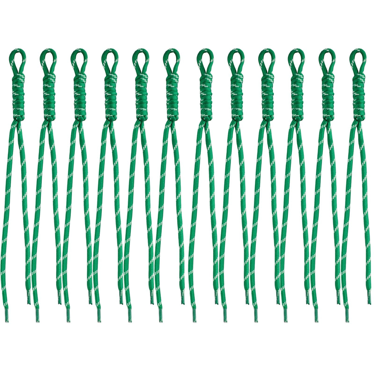 12-Piece Braided Nylon Paracord Keychain Charms for Bags