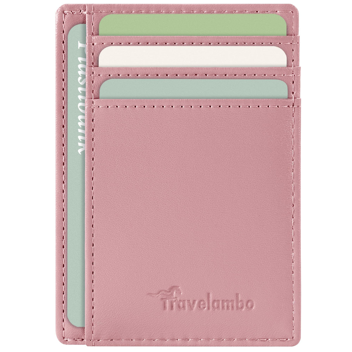 Travelambo Slim Leather RFID Blocking Front Pocket Wallet