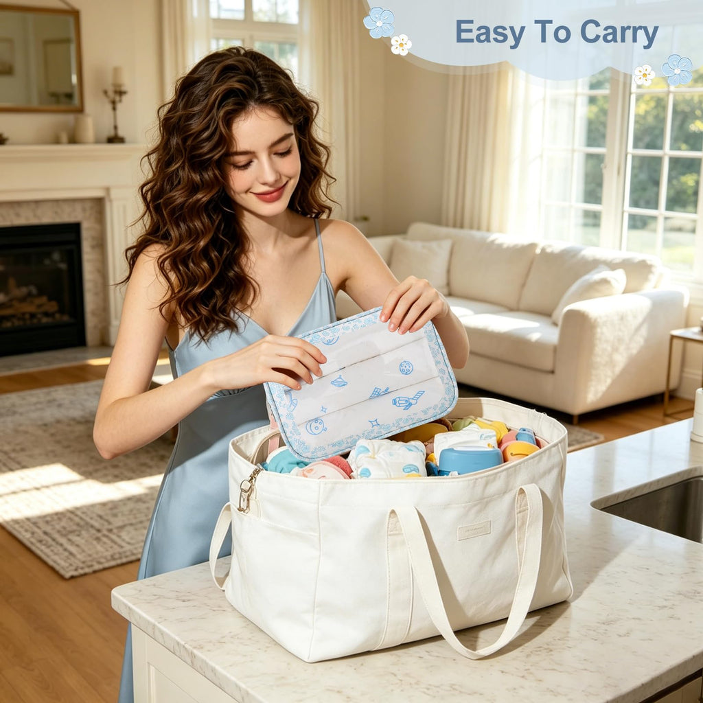 Floral Diaper Bag Organizer for Baby Essentials