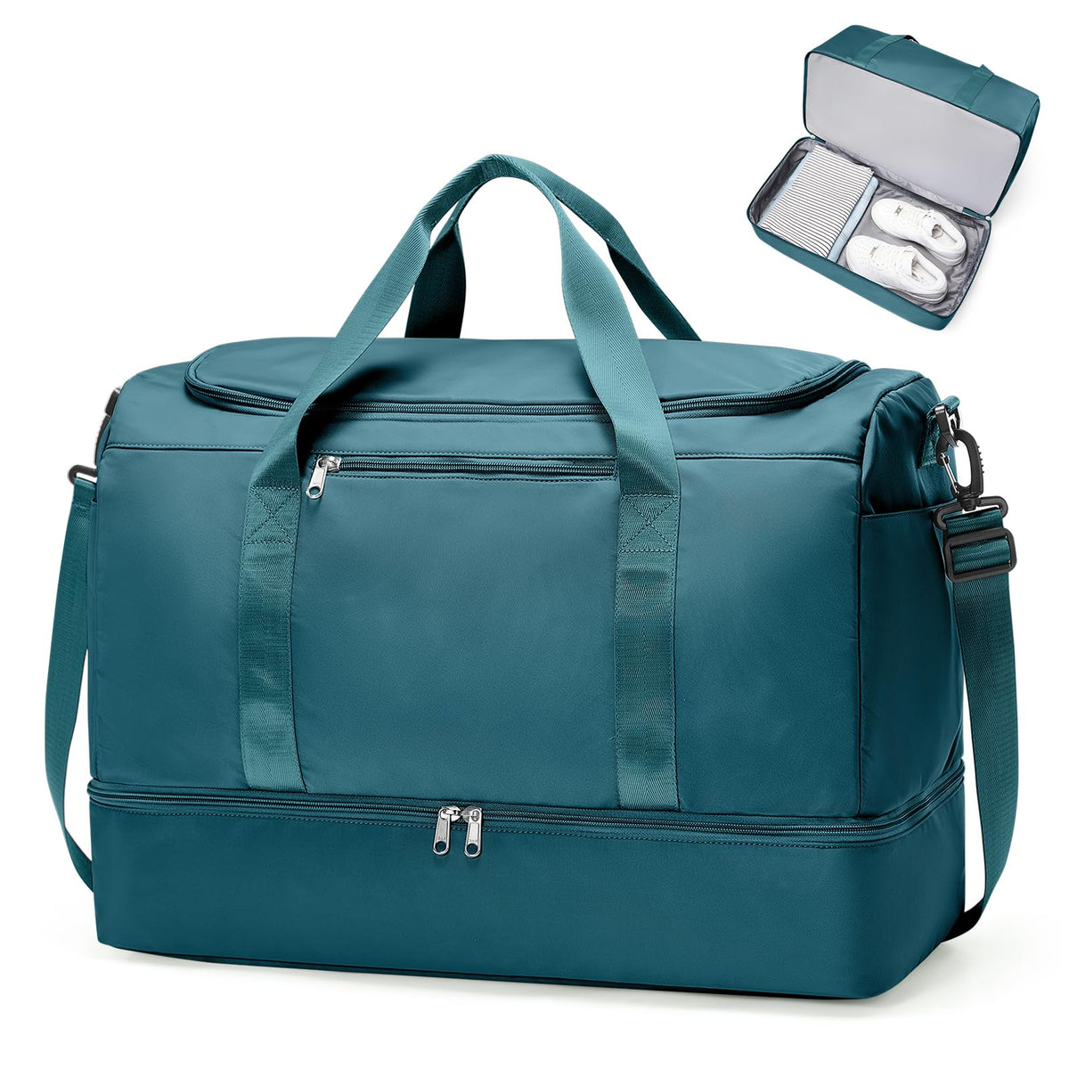 Large Carry-On Weekender Duffle Bag with Shoe Compartment