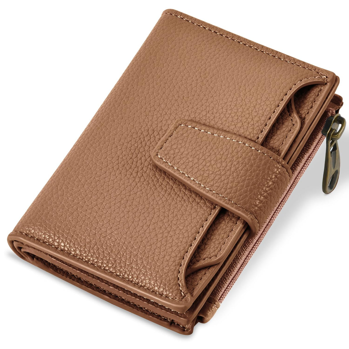 Airkit Women's Compact Leather RFID Bifold Wallet with ID Window