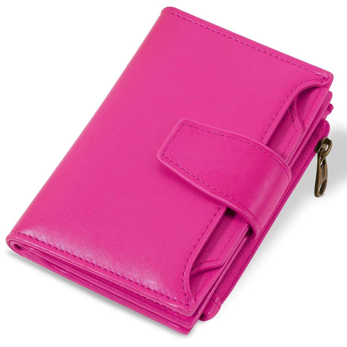 Airkit Women's Compact Leather RFID Bifold Wallet with ID Window