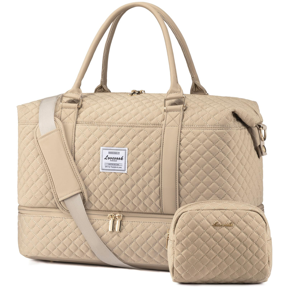 LOVEVOOK Women's Weekender Duffle Bag with Shoe Compartment