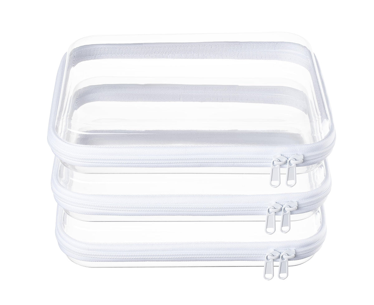 WELPIRT Clear Hard Shell Travel Organizer Pouch