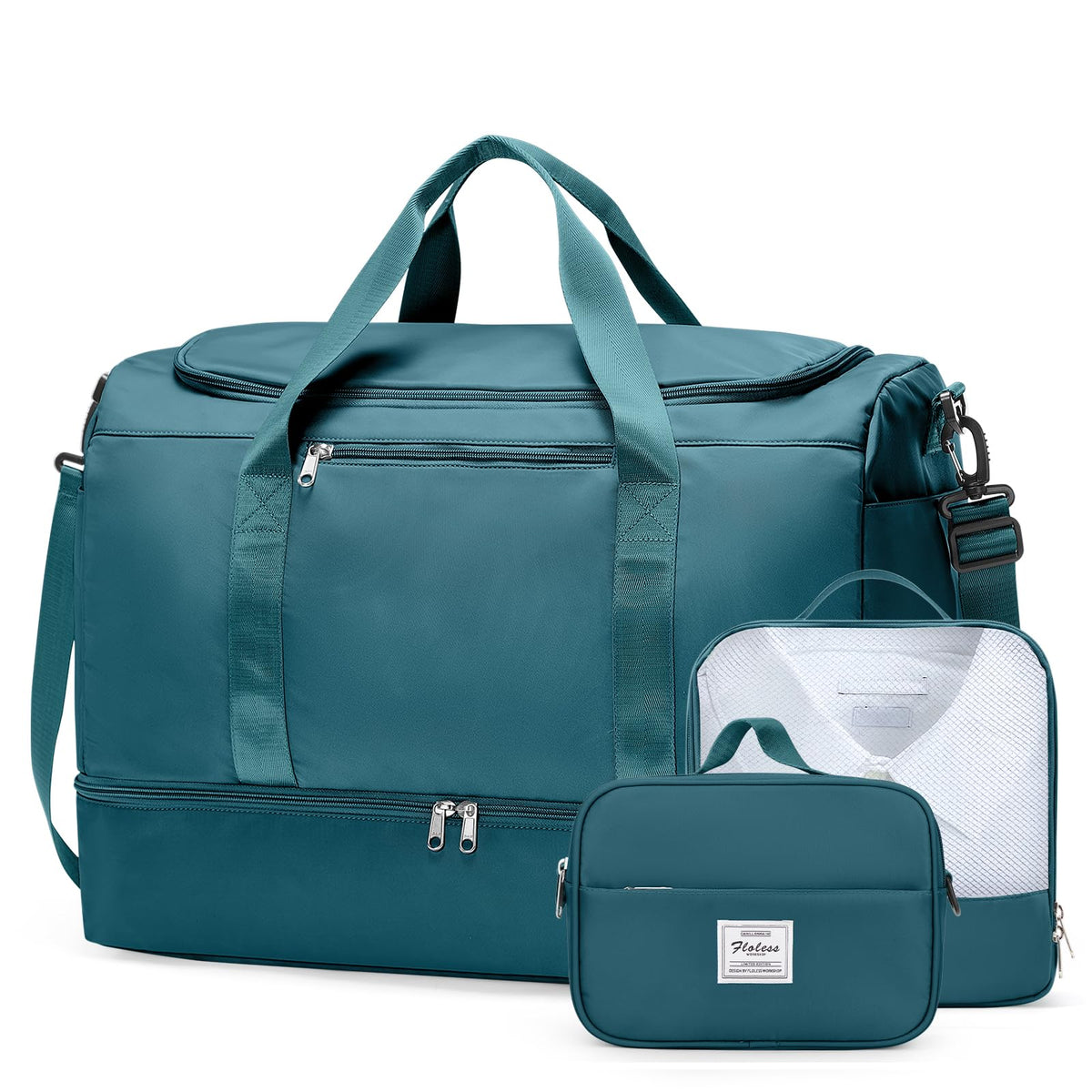 Large Carry-On Weekender Duffle Bag with Shoe Compartment