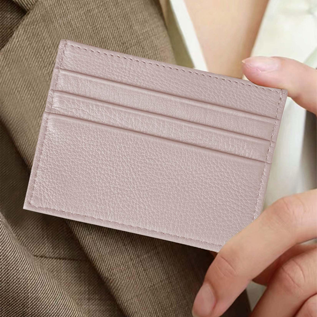 M-Plateau Genuine Leather Slim Card Wallet with 6 Slots