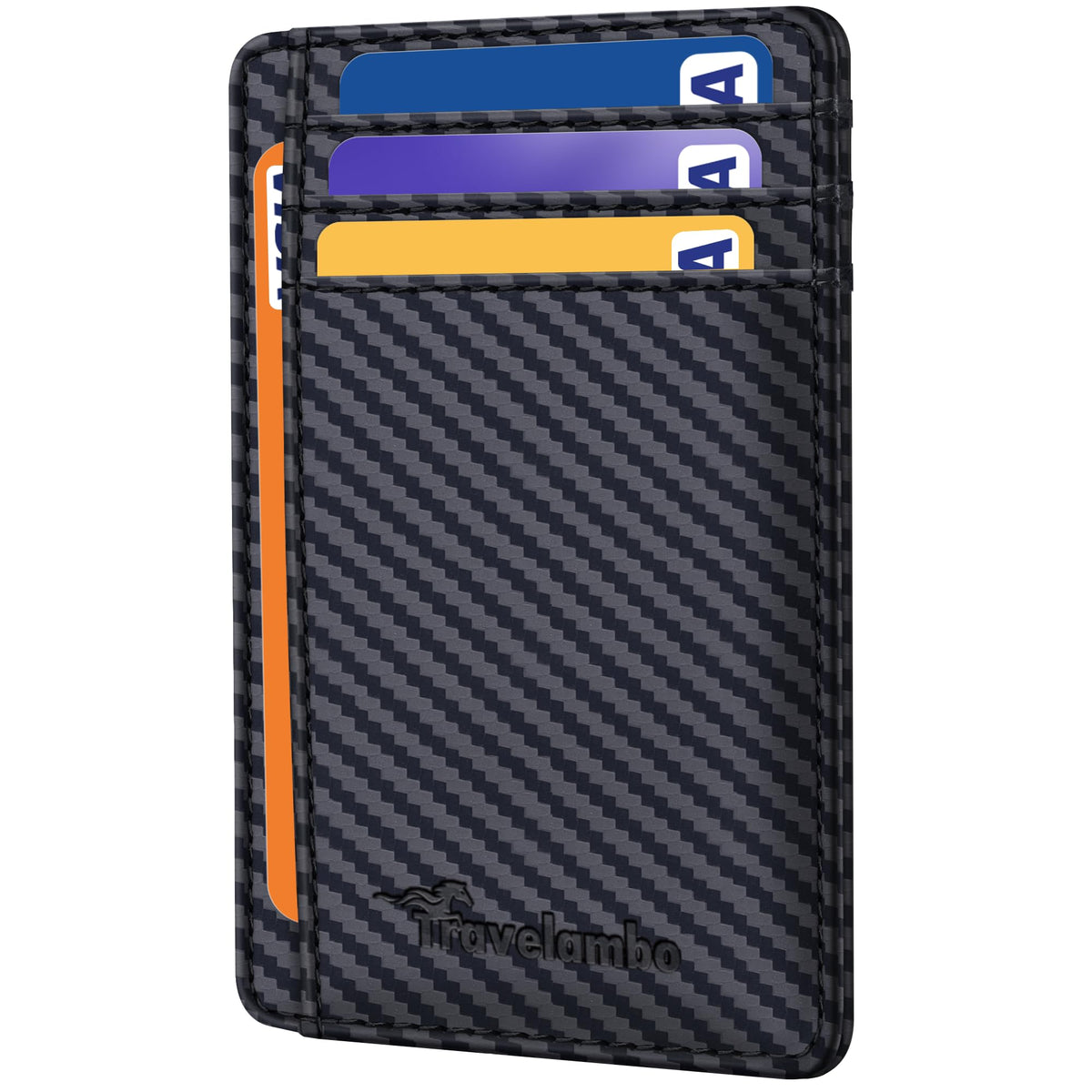 Travelambo Slim Leather RFID Blocking Front Pocket Wallet