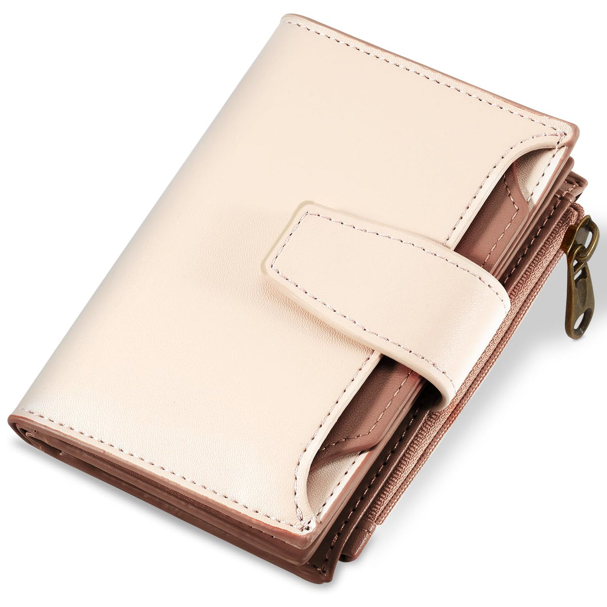 Airkit Women's Compact Leather RFID Bifold Wallet with ID Window