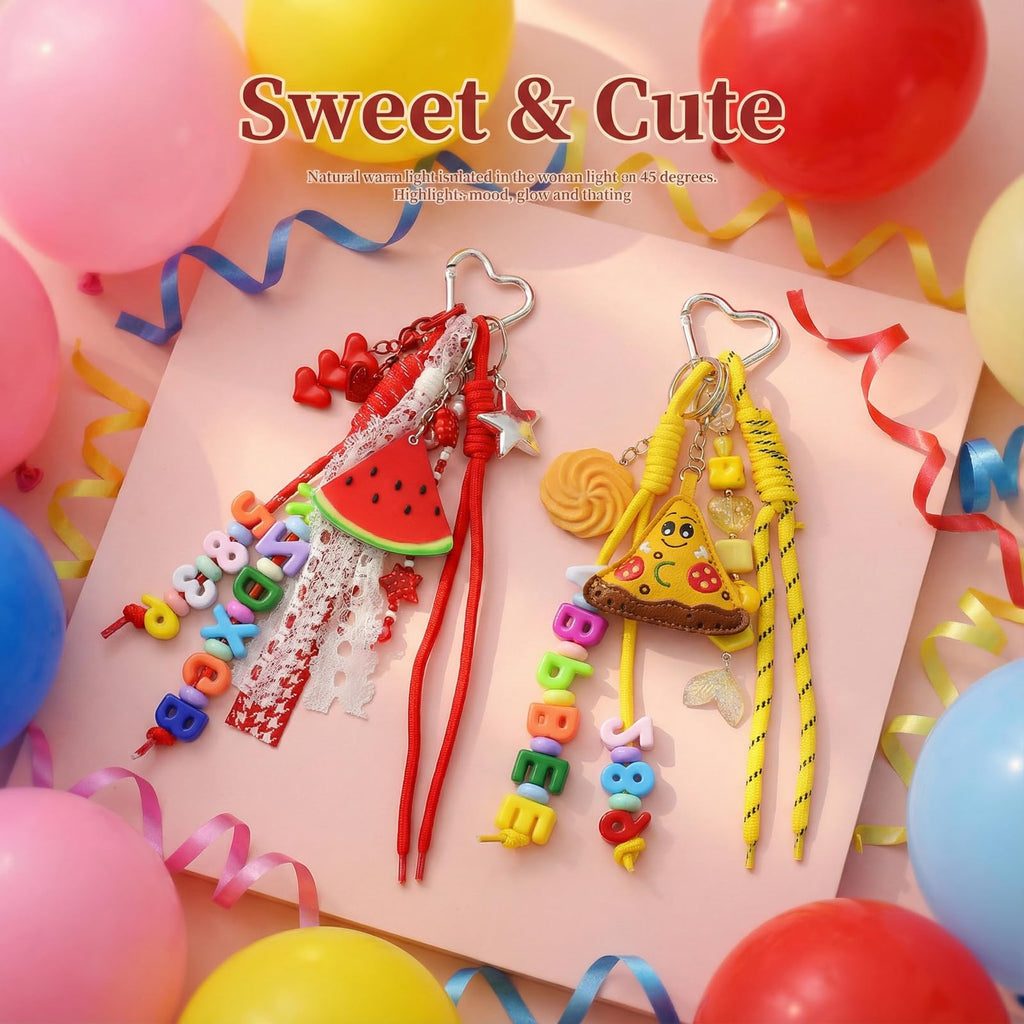 12-Piece Braided Nylon Paracord Keychain Charms for Bags