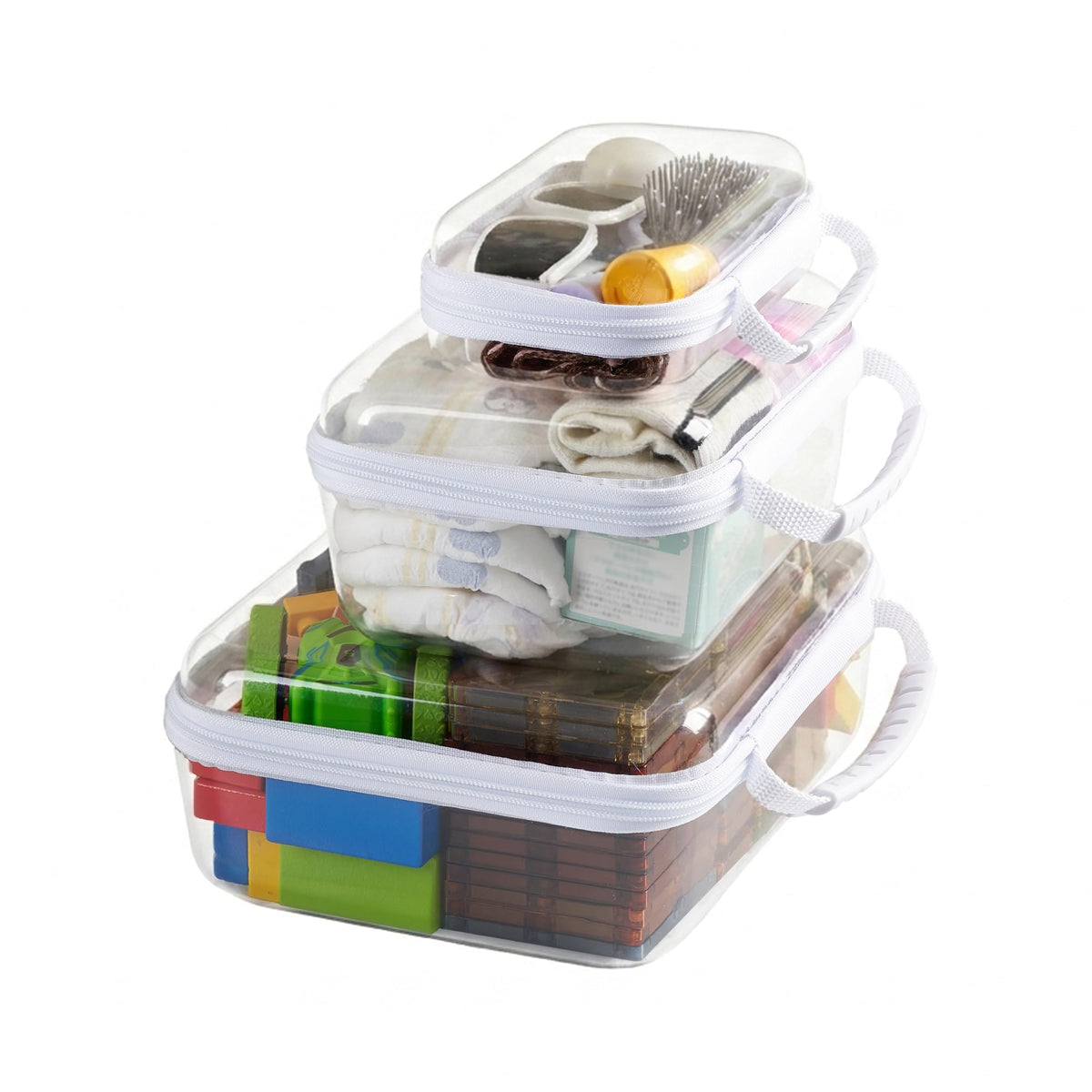WELPIRT Clear Hard Shell Travel Organizer Pouch