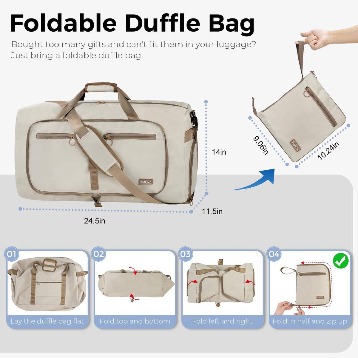 Fmeida 65L Duffle Bag