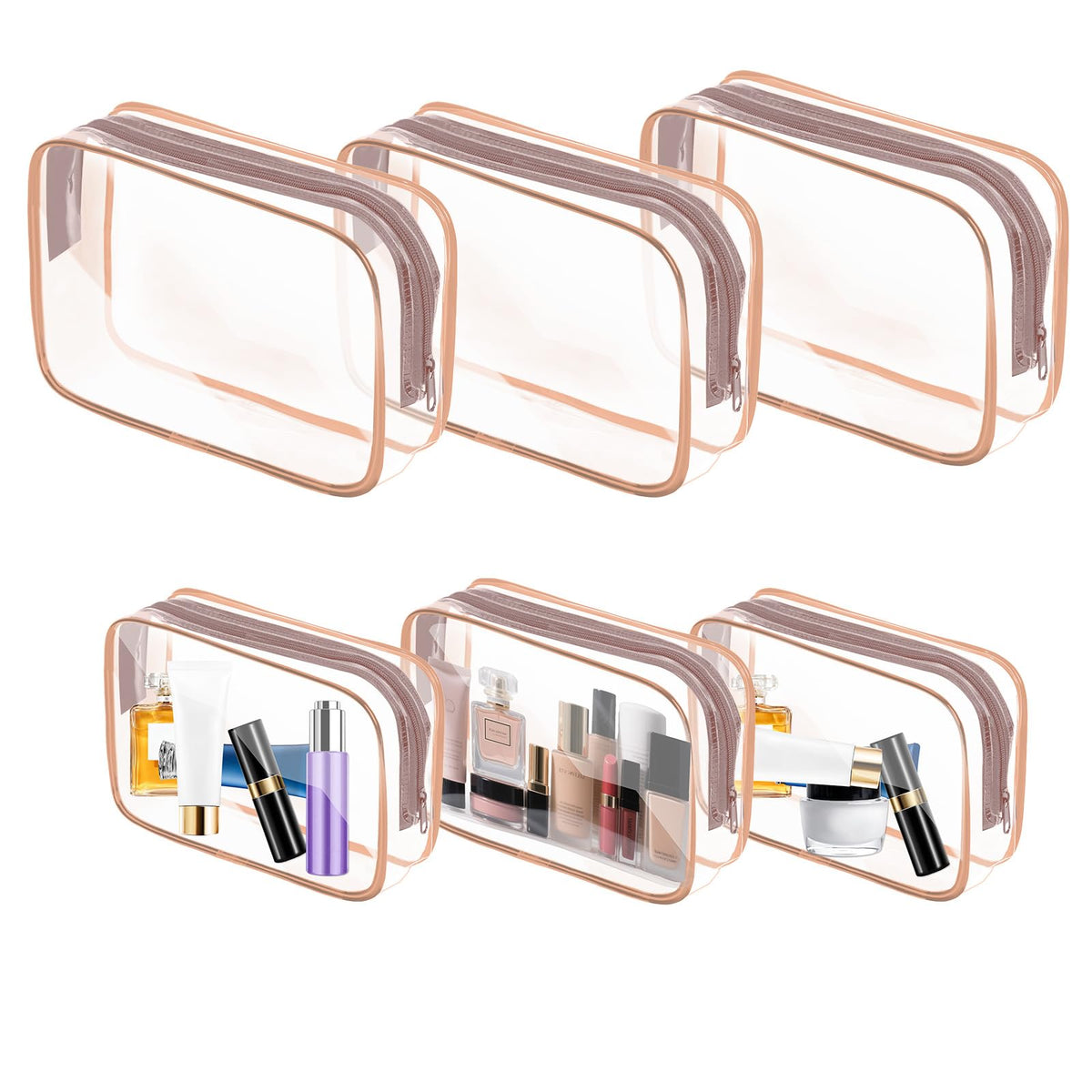 AURUZA TSA-Approved Clear Travel Makeup and Toiletry Bag
