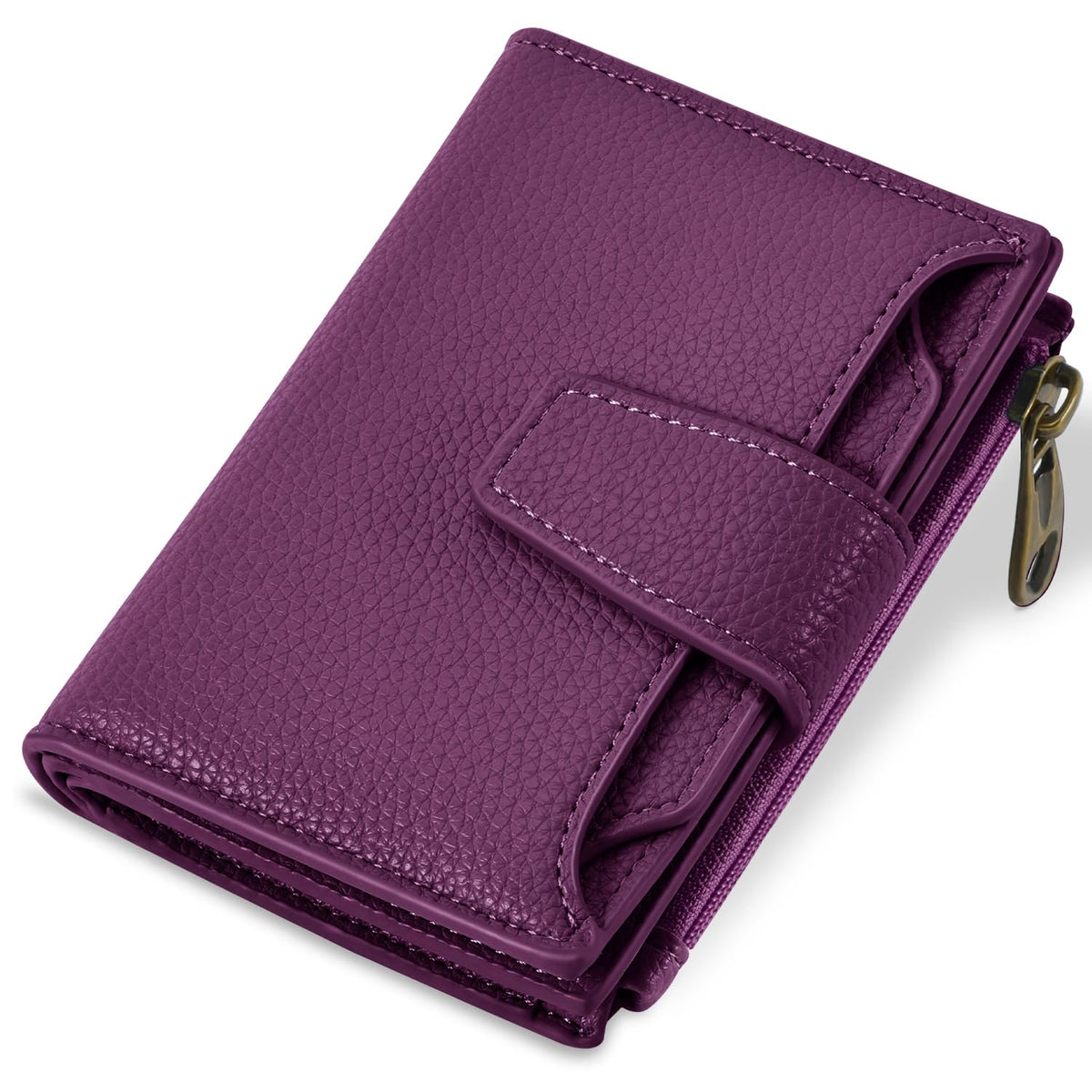 Airkit Women's Compact Leather RFID Bifold Wallet with ID Window